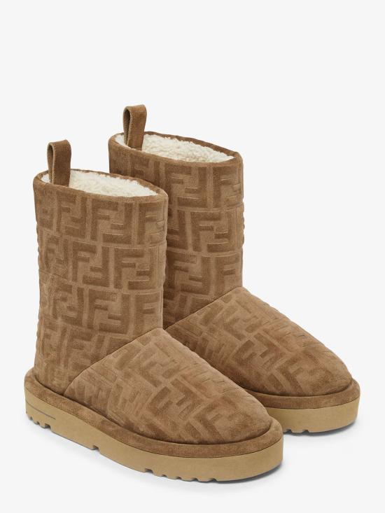 25FW 펜디 아프레 시크 FF 스웨이드 로우 부츠 8T8606ASA1 F0C23 Brown - FENDI