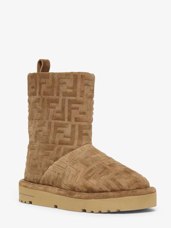 25FW 펜디 아프레 시크 FF 스웨이드 로우 부츠 8T8606ASA1 F0C23 Brown - FENDI