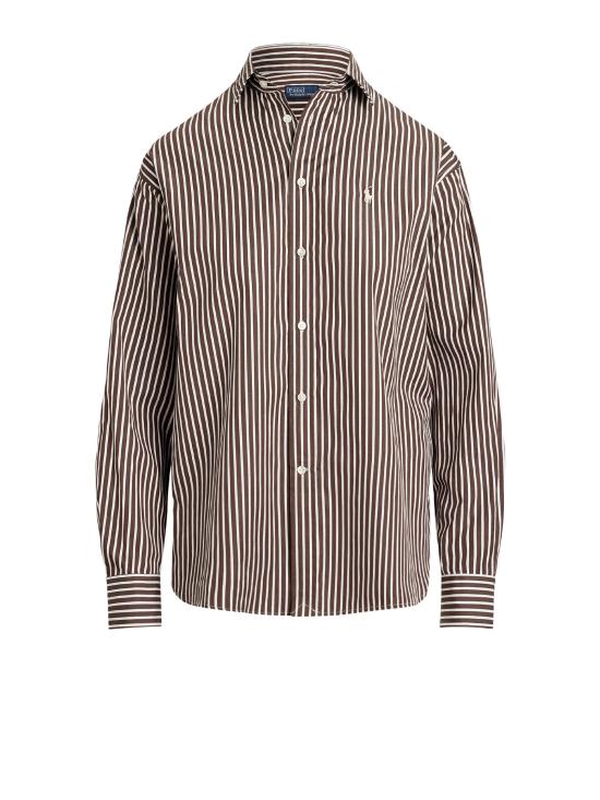 25FW 폴로 랄프로렌 셔츠 211 910743 031 BROWN WHITE