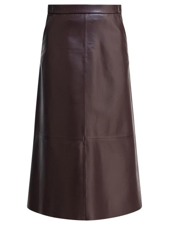 25FW 펄링바이지아니 미디 스커트 GWENDANAPPA GLOVEBORDEAUX Beige