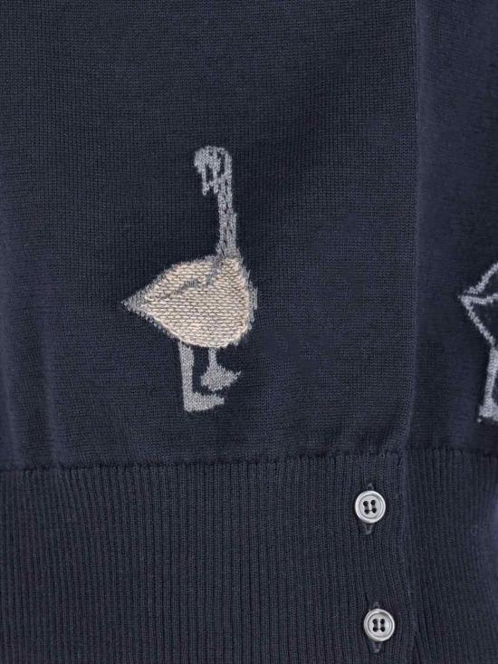 25FW 톰브라운 스웨터 MKA558A Y1051 415 Blue - THOM BROWNE