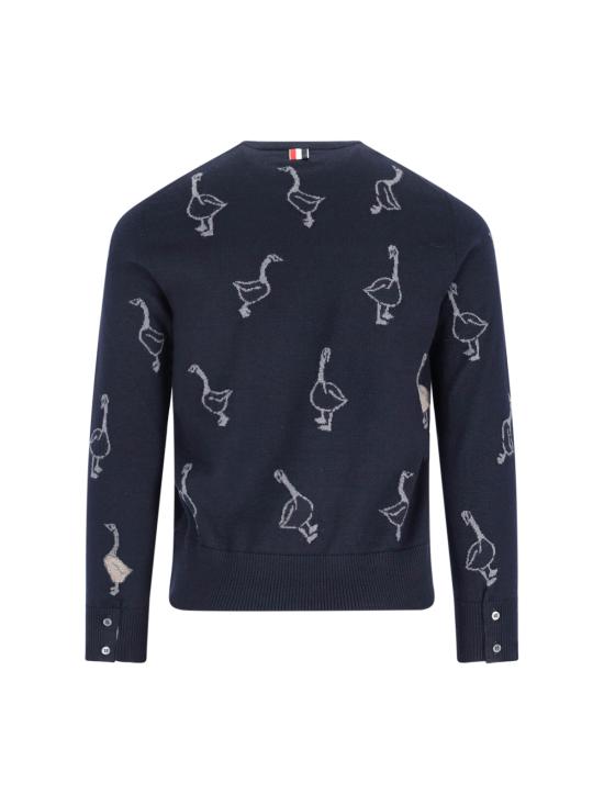 25FW 톰브라운 스웨터 MKA558A Y1051 415 Blue - THOM BROWNE