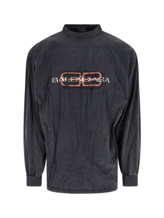 25FW 발렌시아가 BB아이콘 긴팔 티셔츠 850404 TTVD6 1041 Black