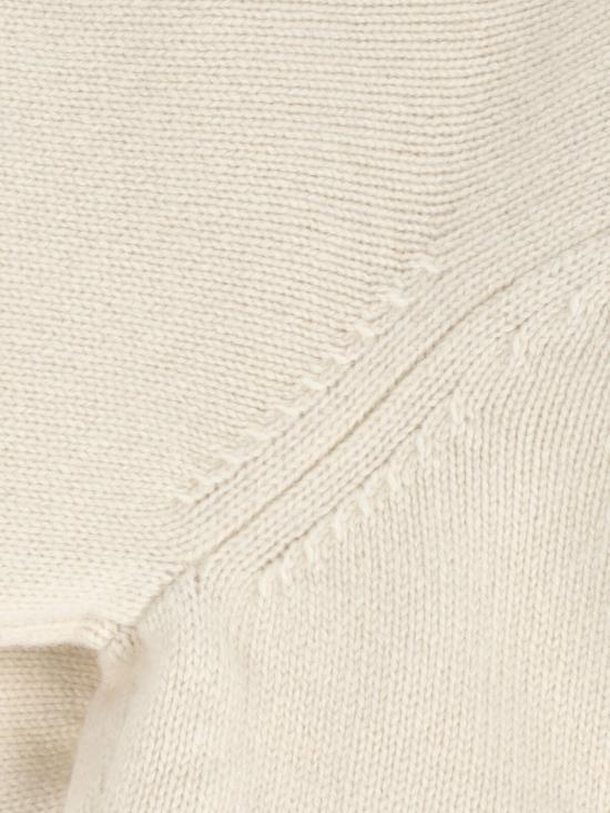 25FW 메종키츠네 폭스 헤드 인타르시아 메리노 스웨터 NW00808KM0329 0395 White - MAISON KITSUNE