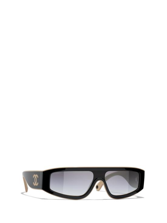 26FW 샤넬 선글라스 CH6057 C534S6 BLACK BEIGE - CHANEL