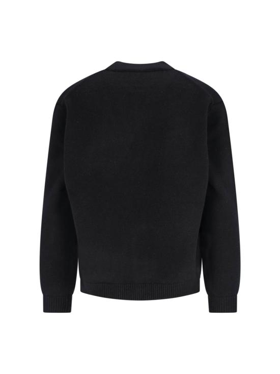 25FW 메종키츠네 폭스 헤드 인타르시아 메리노 가디건 PM00509KM0329 0391 Black - MAISON KITSUNE