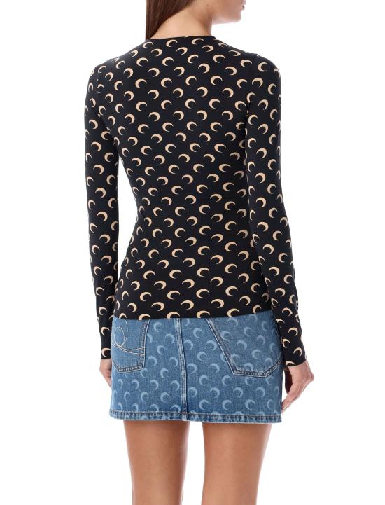 26SS 마린세르 크레센트 문 프린트 긴팔 티셔츠 WTS006ACJER0001 IT99 - MARINE SERRE