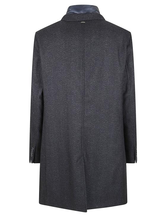 25FW 에르노 헤링본 싱글 브레스티드 코트 CA000216U 33457R Grey - HERNO