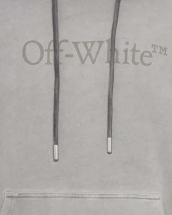 25FW 오프화이트 후드 티셔츠 8013718 Grey - OFF WHITE