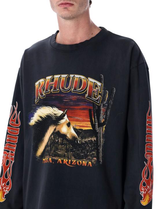 25FW 루드 반팔 티셔츠 RHFW25TT08012 3169 VINTAGE BLACK - RHUDE