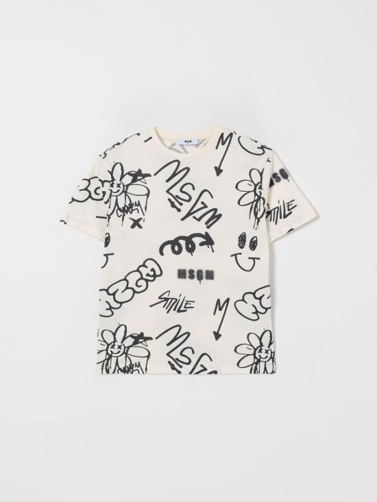 25FW [키즈] 엠에스지엠 티셔츠 F5MSJBTH244 013 Cream