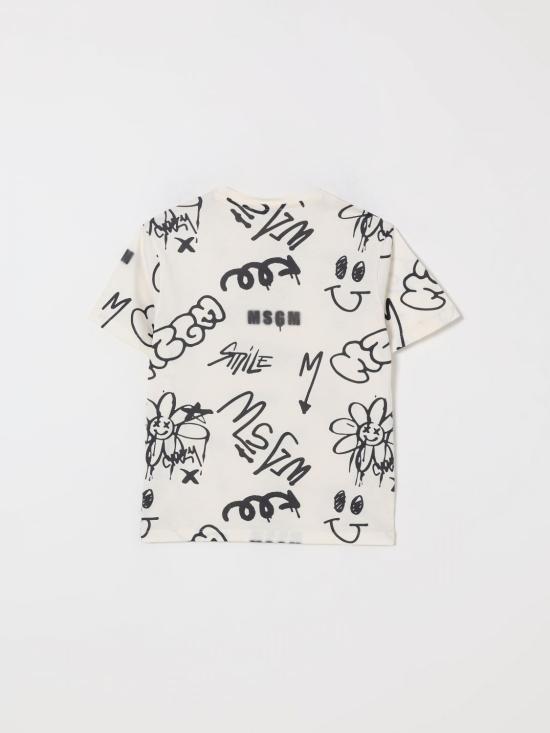 25FW [키즈] 엠에스지엠 티셔츠 F5MSJBTH244 013 Cream - MSGM