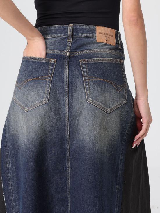 25FW 발렌시아가 롱 스커트 838770TST05 1000 Black - BALENCIAGA