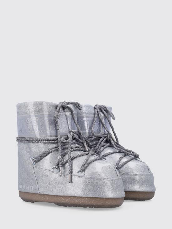 25FW [키즈] 문부츠 아이콘 나일론 로우 부츠 80D1409440K H001 Silver - MOON BOOT