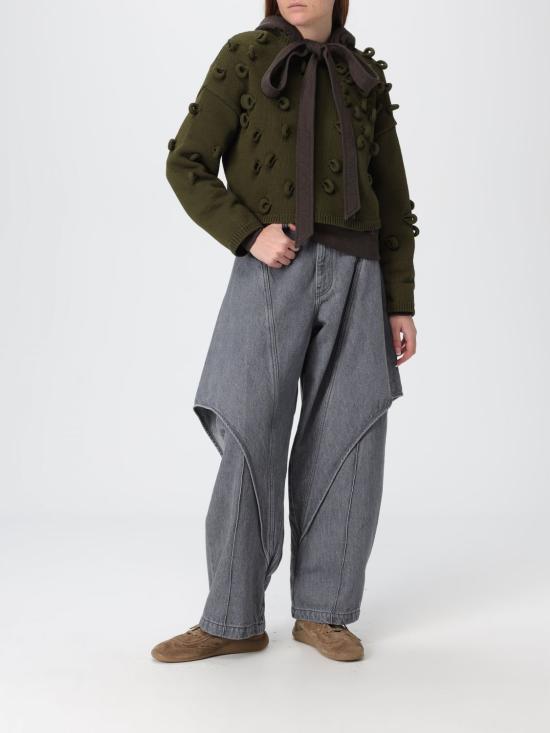 25FW JW앤더슨 스웨터 KW1446YN0417 575 Green - JW ANDERSON