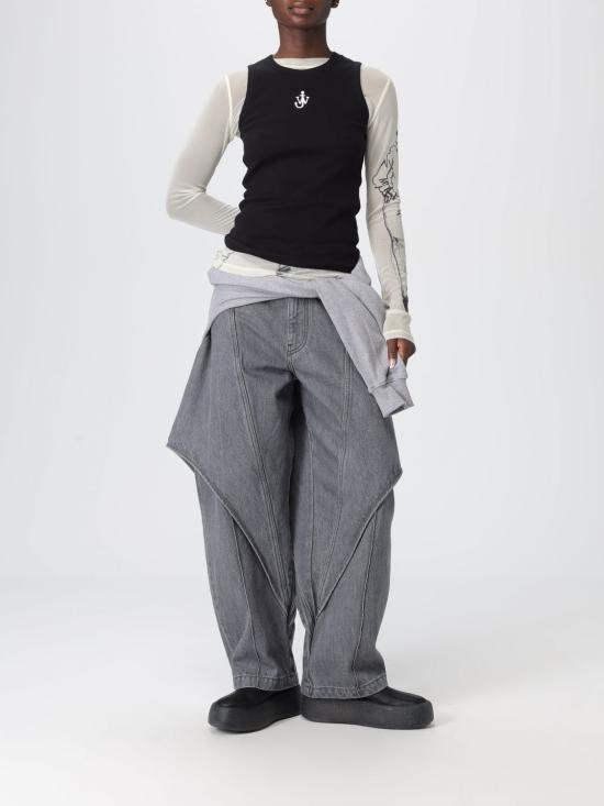 25FW JW앤더슨 반팔 티셔츠 JO0248PG1717 999 Black - JW ANDERSON