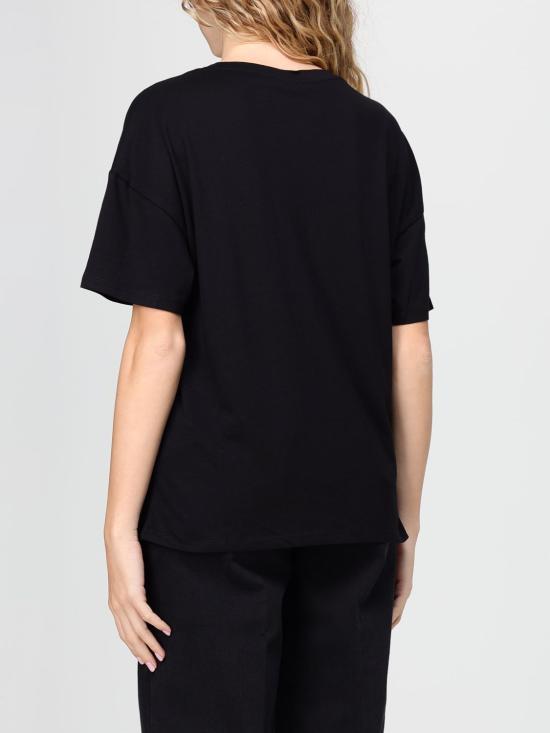 25FW 리우조 반팔 티셔츠 MF5347JS923 W9415 Black - LIU JO