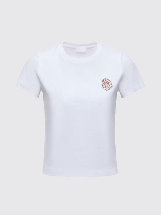 25FW 몽클레어 반팔 티셔츠 K20938C0002389AJS 00A White