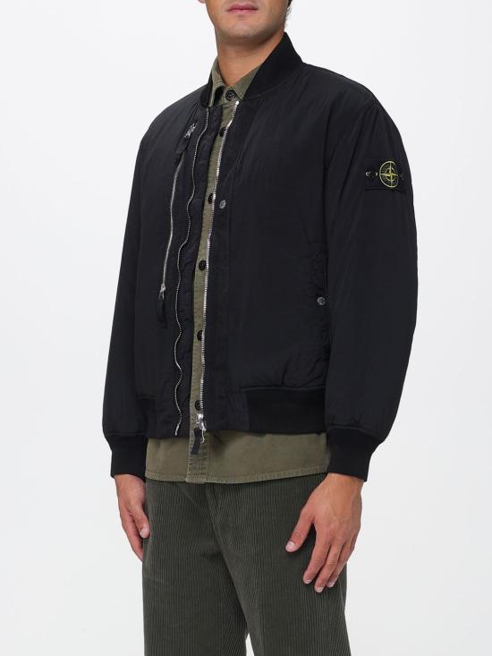 25FW 스톤 아일랜드 봄버 자켓 4100038S0019 V0029 Black - STONE ISLAND