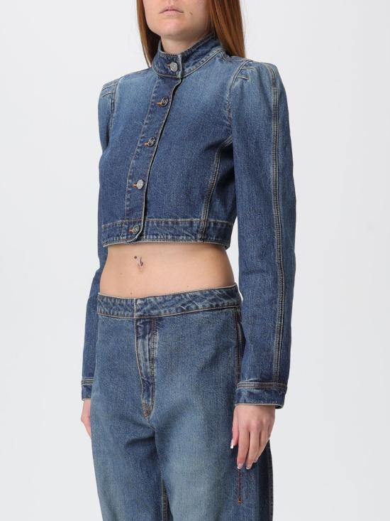 25FW 알라이아 데님 자켓 AA9V1170D007B 517 Blue - ALAIA