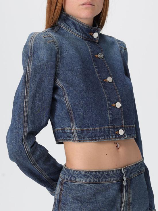 25FW 알라이아 데님 자켓 AA9V1170D007B 517 Blue - ALAIA