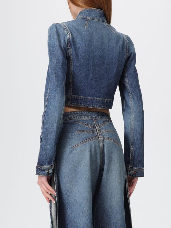 25FW 알라이아 데님 자켓 AA9V1170D007B 517 Blue - ALAIA