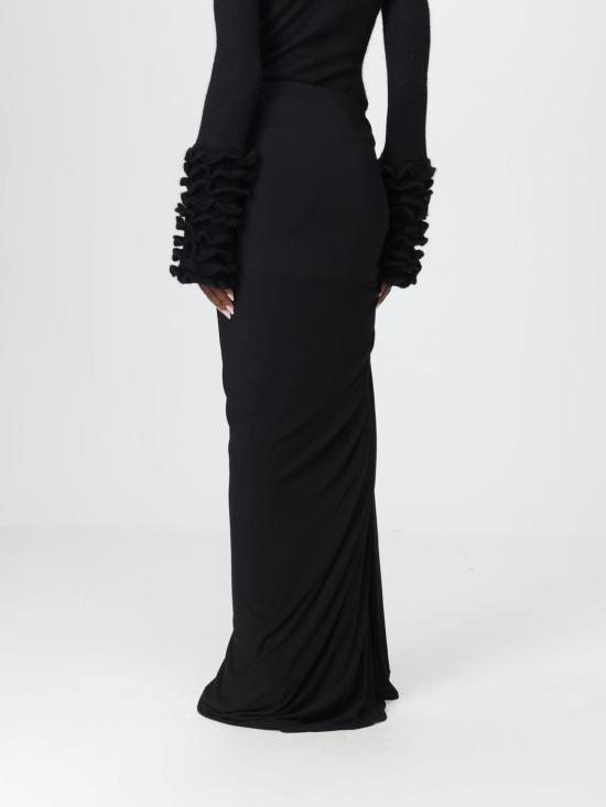 25FW 알라이아 롱 스커트 AA9J2378J050B 995 Black - ALAIA