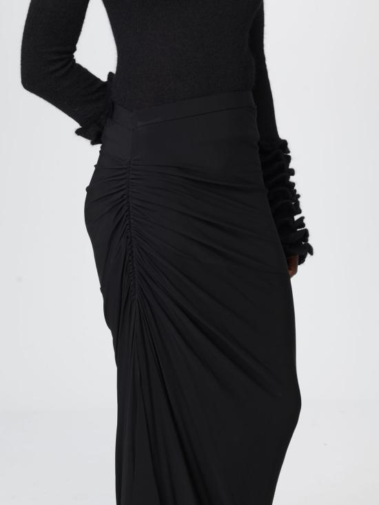 25FW 알라이아 롱 스커트 AA9J2378J050B 995 Black - ALAIA