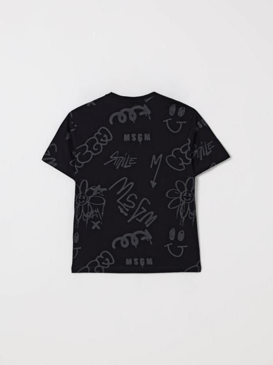 25FW [키즈] 엠에스지엠 티셔츠 F5MSJBTH244 110 Black - MSGM