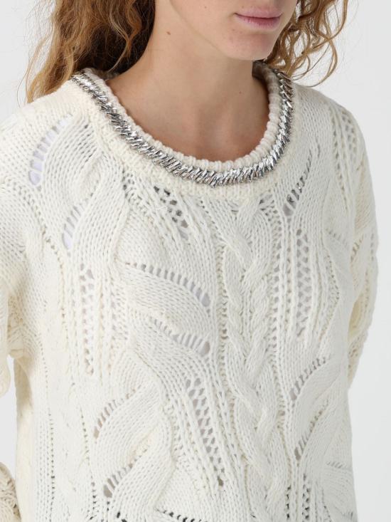 25FW 리우조 스웨터 MF5452MA37R 10701 White - LIU JO