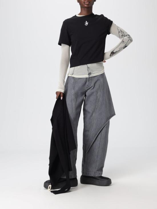 25FW JW앤더슨 반팔 티셔츠 JT0259PG1715 999 Black - JW ANDERSON