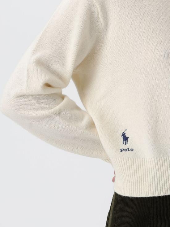 25FW 폴로 랄프로렌 스웨터 211914515 002 White - POLO RALPH LAUREN