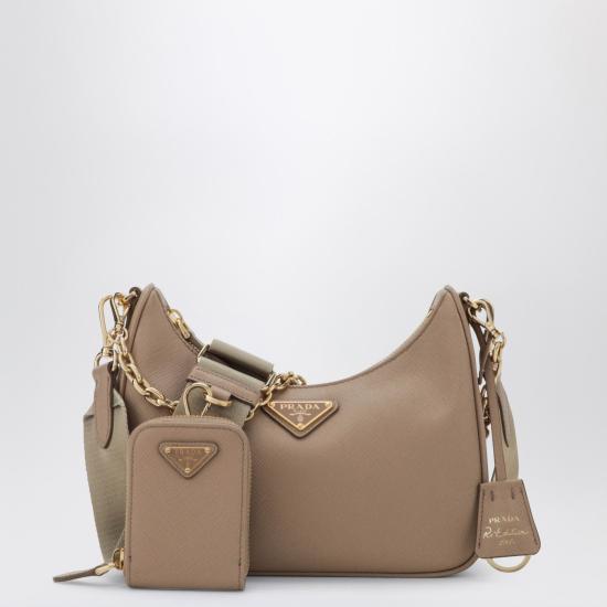 26SS 프라다 리에디션 레더 숄더백 1BH204V2PNZV Beige