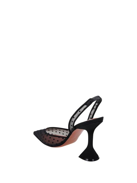 25FW 아미나 무아디 힐/펌프스 HOLLI SLING 95 LACE BLACK POLKA DOT - AMINA MUADDI