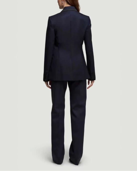  아르젠트 수트 자켓 컬러블록 스컬프트 블레이저 미드나잇/블랙 - ARGENT