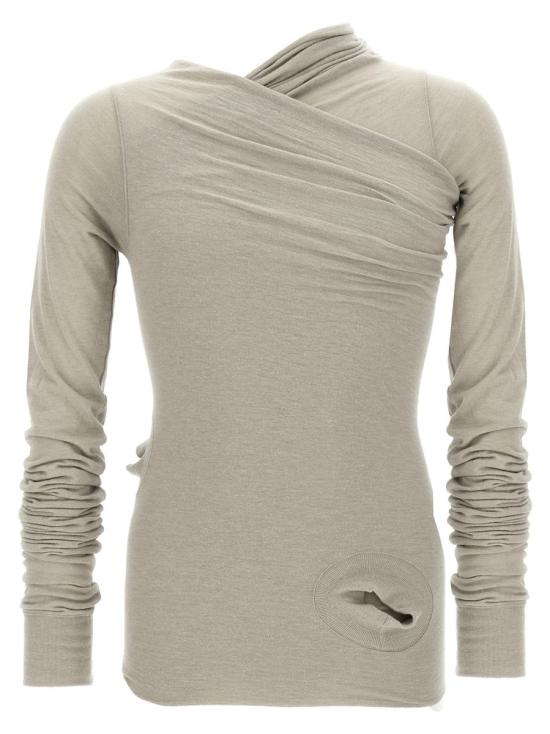 25FW 릭 오웬스 긴팔 티셔츠 RU02E1262JR08 GRAY