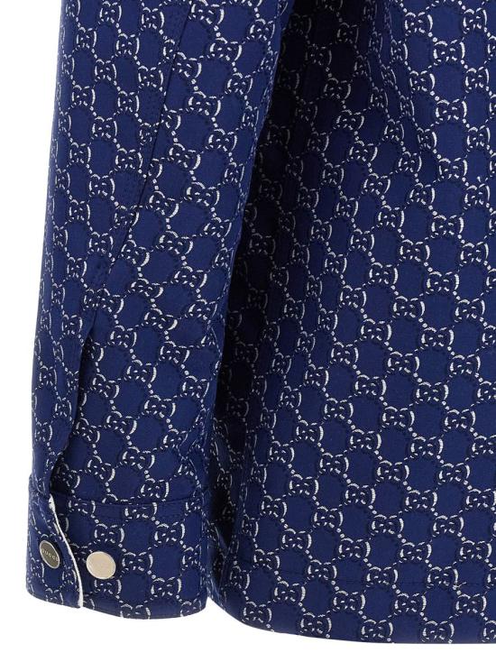 구찌 GG 쉐도우 코튼 셔츠 813998ZAR264069 BLUE - GUCCI