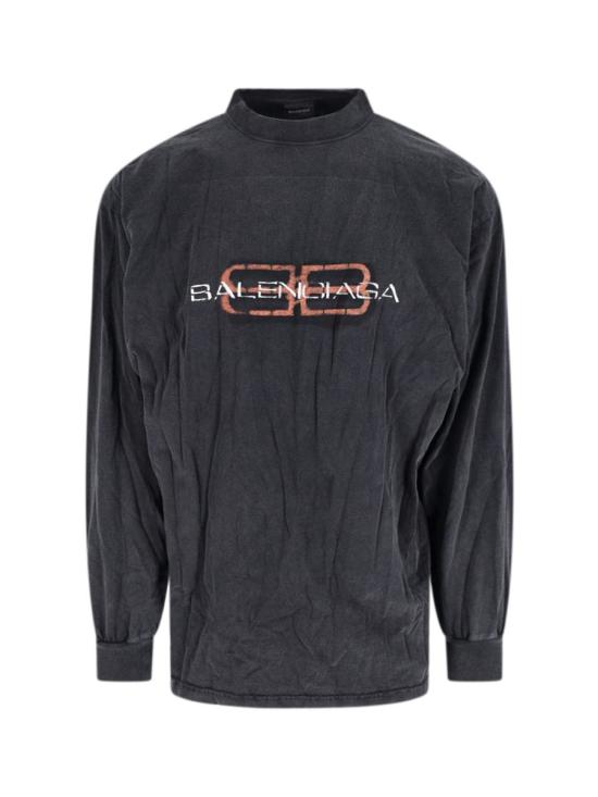 25FW 발렌시아가 BB아이콘 긴팔 티셔츠  850404 TTVD61041 Black