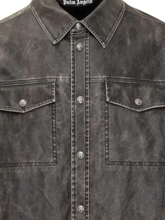 25FW 팜앤젤스 긴팔 셔츠 PMJE015F25FAB001 0710 GREY - PALM ANGELS