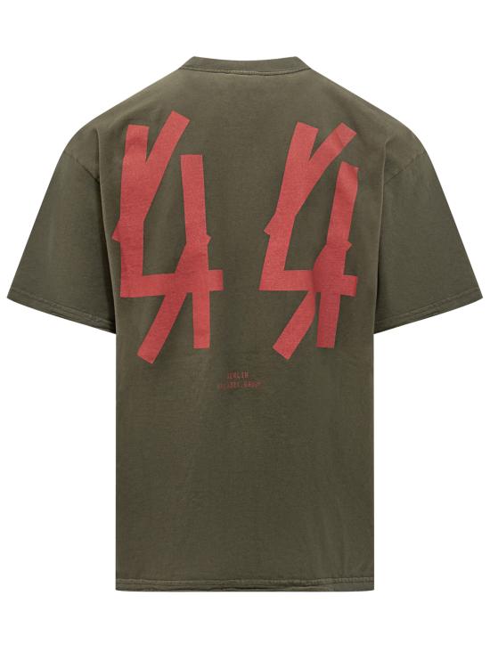 25FW 44레이블 반팔 티셔츠 B0030556FA673 P723 FADED GREEN 44 RED - 44 LABEL