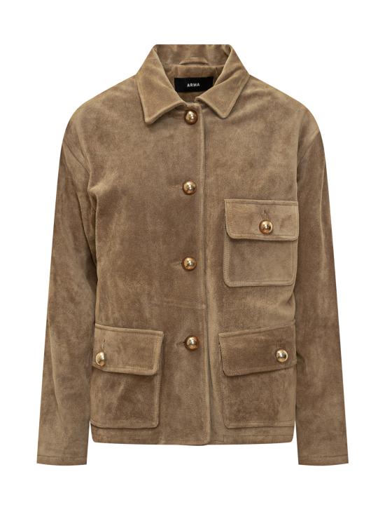 25FW 아르마 스튜디오 AR 가죽 자켓 008L25606802 OLIVE