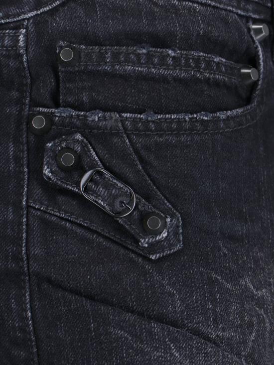 25FW 발렌시아가 데님 스커트 852324 TTW671037 Black - BALENCIAGA