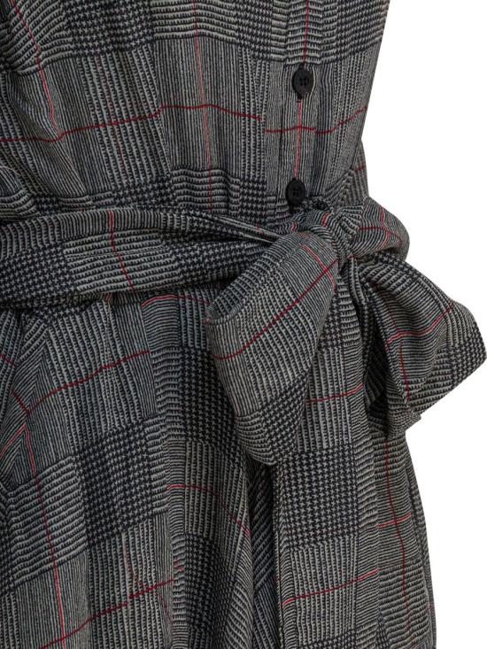 25FW 사만다 성 원피스 ASTERSAVILE ROW CHECK BIG IVORY BLACK GREY - SAMANTHA SUNG