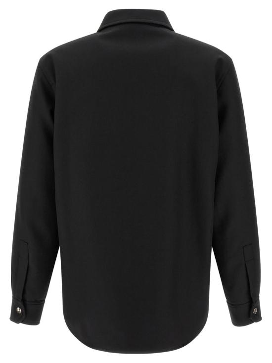 25FW 구찌 모노그램 큐프로 울 오버셔츠 827667ZAMII1000 Black - GUCCI