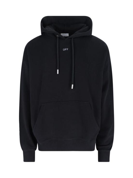 25FW 오프화이트 스텐실 에로우 스케이트 후드 티셔츠 OMBB085F25FLE00H1041 Black