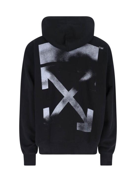 25FW 오프화이트 스텐실 에로우 스케이트 후드 티셔츠 OMBB085F25FLE00H1041 Black - OFF WHITE