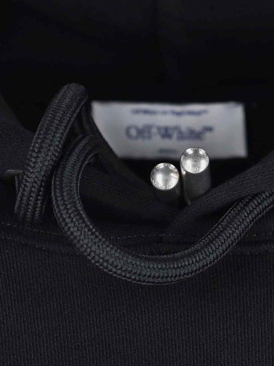 25FW 오프화이트 스텐실 에로우 스케이트 후드 티셔츠 OMBB085F25FLE00H1041 Black - OFF WHITE