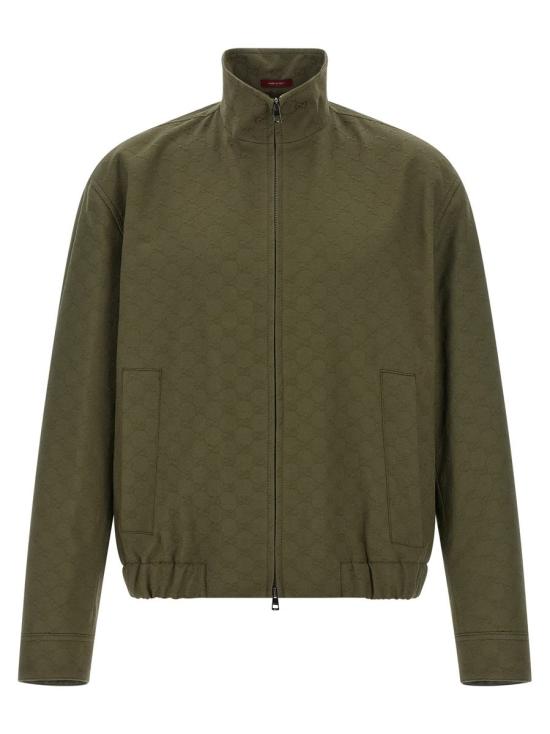 25FW 구찌 모노그램 패브릭 봄버 재킷 833484ZAF4S3065 GREEN