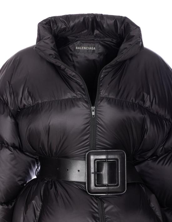 25FW 발렌시아가 아워글래스 쇼트 푸퍼  850864TTO411000 Black - BALENCIAGA