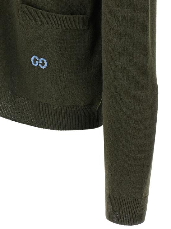 25FW 구찌 버튼업 브이넥 가디건 833671XKEYI3018 GREEN - GUCCI